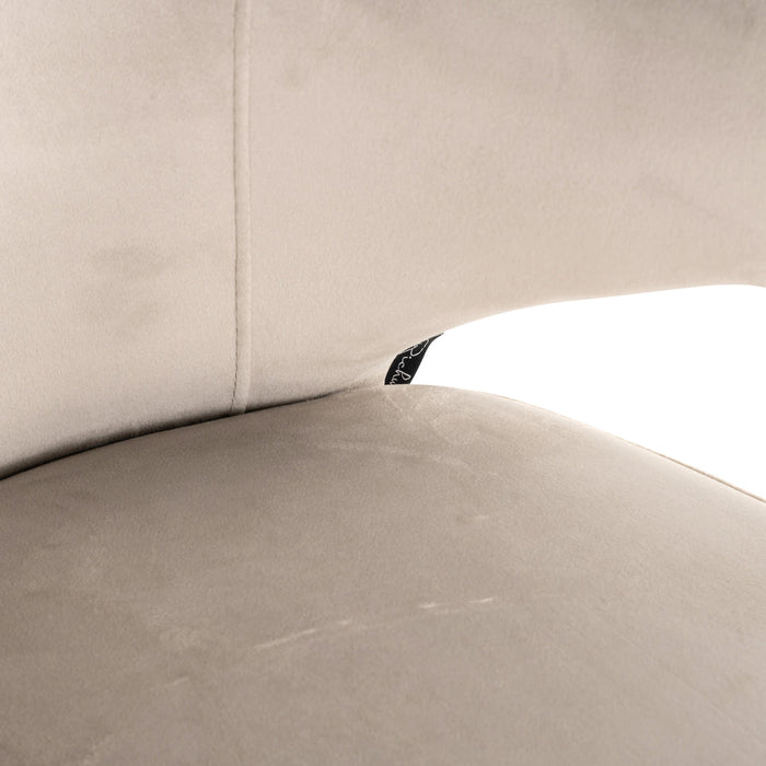 Richmond Interiors Xandra Khaki Velvet Eetkamerstoel