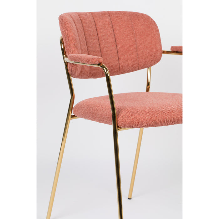ANLI STYLE Armchair Jolien Gold|Pink
