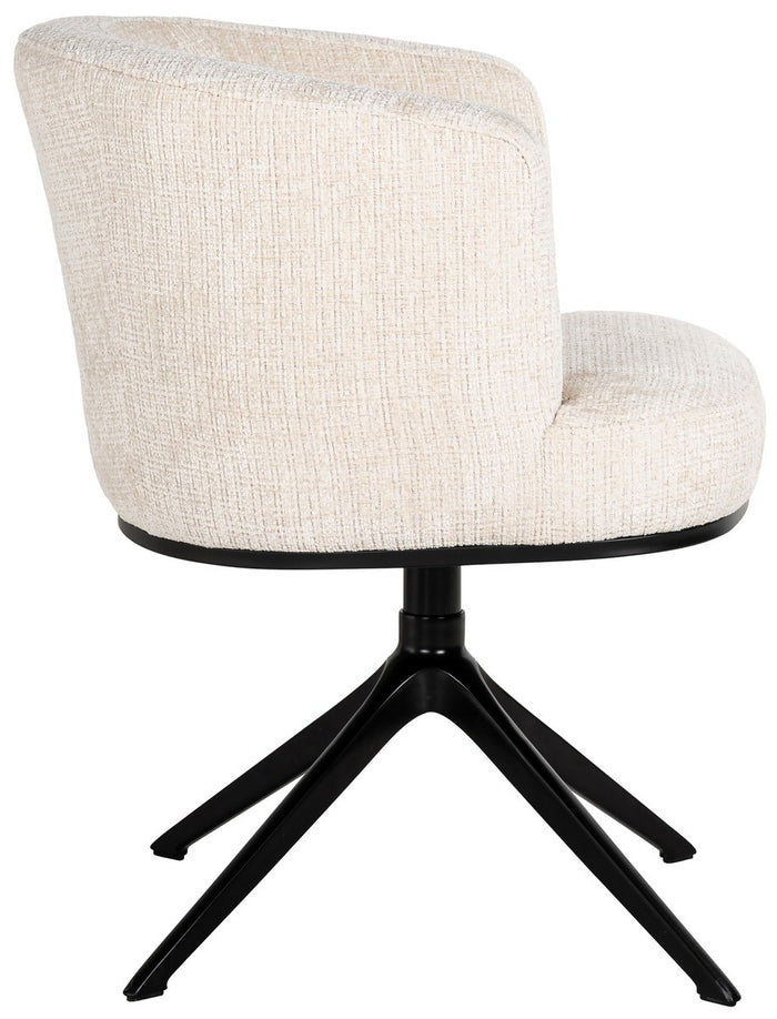 Richmond Interiors Cheyenne Beige Chenille Draaistoel