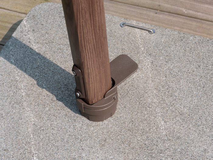 4 Seasons Zweefparasol Siesta premium 300x300 cm. - beach|dark woodlook