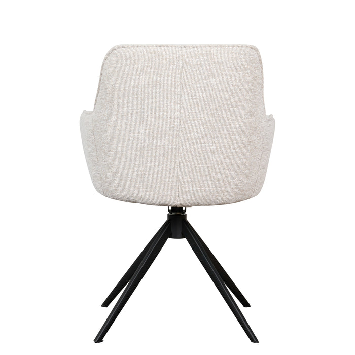 Eetkamerstoel Look - Beige|Creme - Textiel