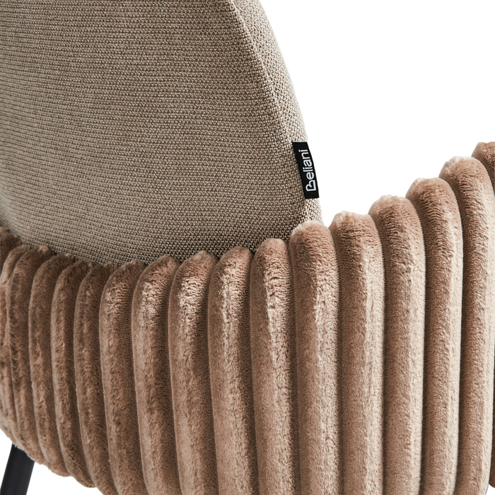 Beliani - AMITY - Barkruk set van 2 - Taupe - Polyester