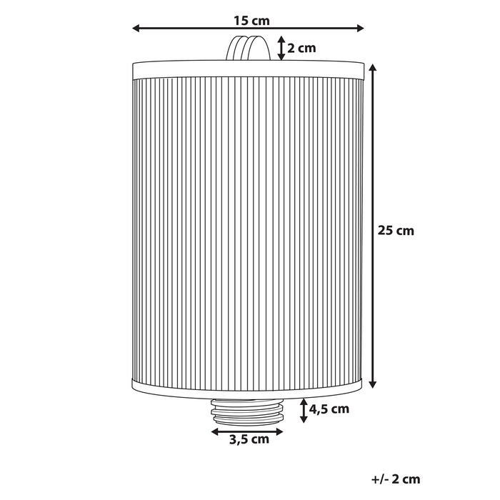 Beliani-CALIMA|VILLARRICA-Filter-Wit|Blauw-Synthetisch materiaal
