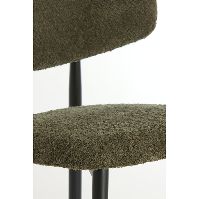 Light & Living - Eetkamerstoel ENIOLA - 54x52x76cm - Groen - Set van 2