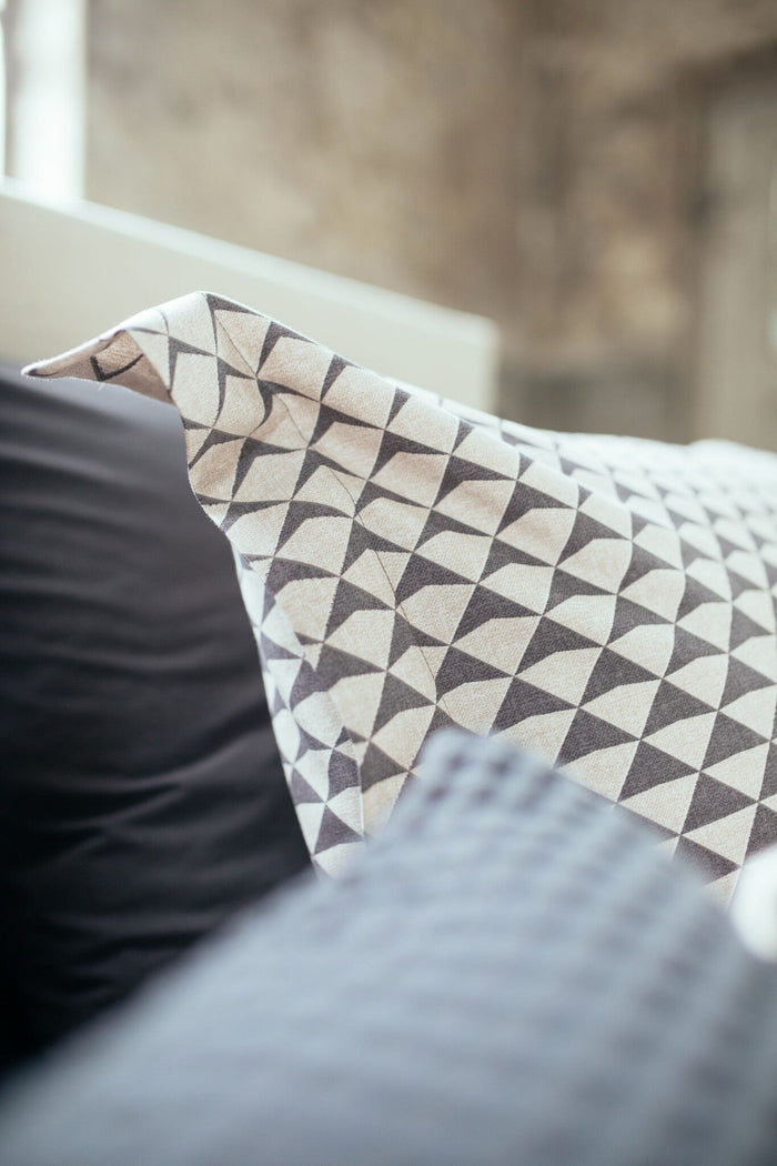 Dekbedovertrek Diamonds Off | 140 x 200|220 cm | Zwart | Grijs | Bruin