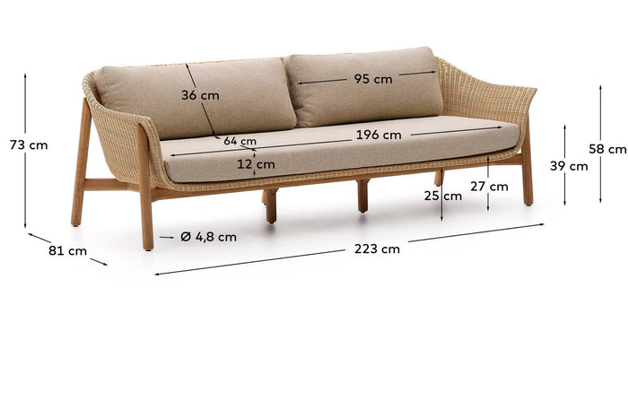 Tuinbank Galea, 3 zitsbank