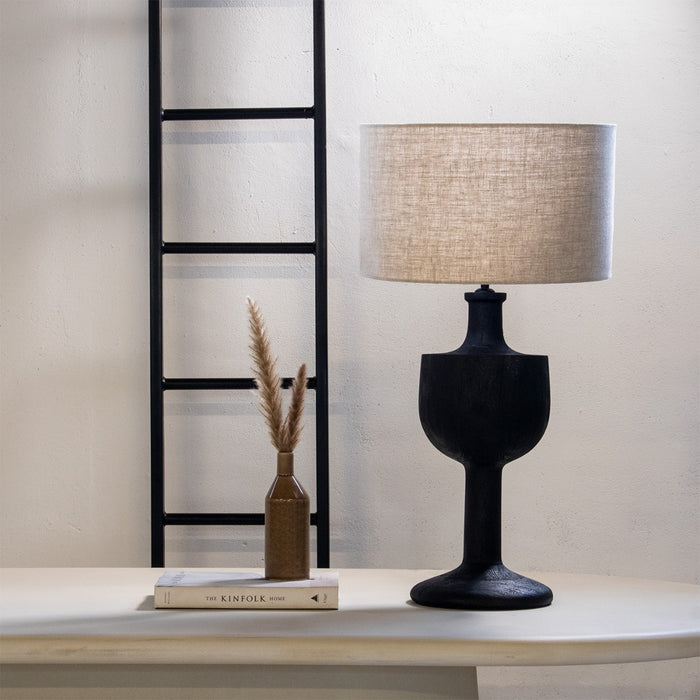 Giga Meubel - Tafellamp Zwart -40cm - Hout - Tafellamp Greta