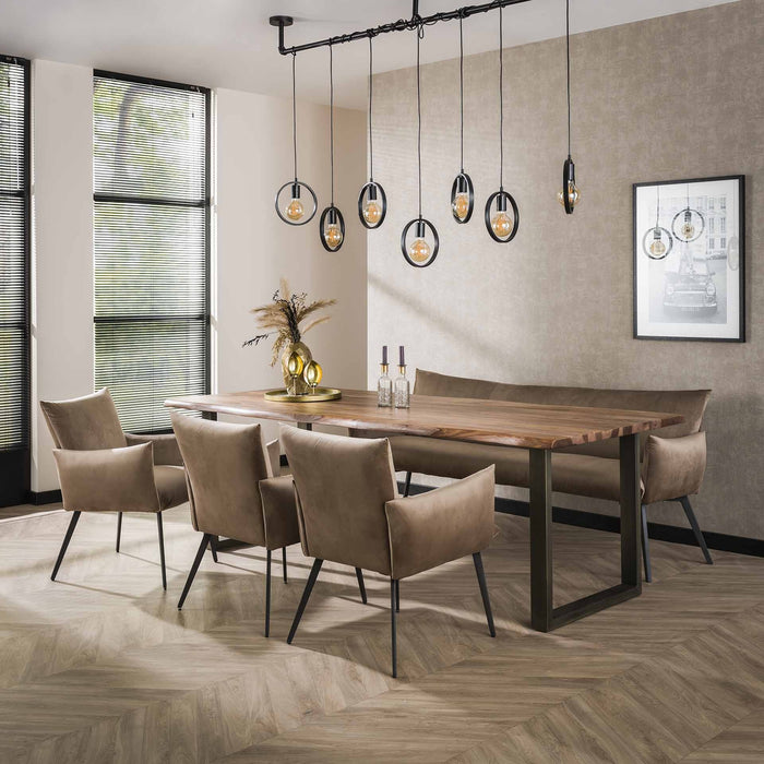 Davidi Design Lobby Champagne Velvet Eetkamerfauteuil