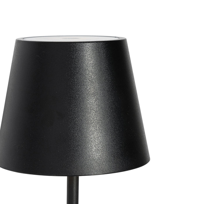 QAZQA Tafellamp zwart incl. LED dimbaar en oplaadbaar IP54 - Murdock