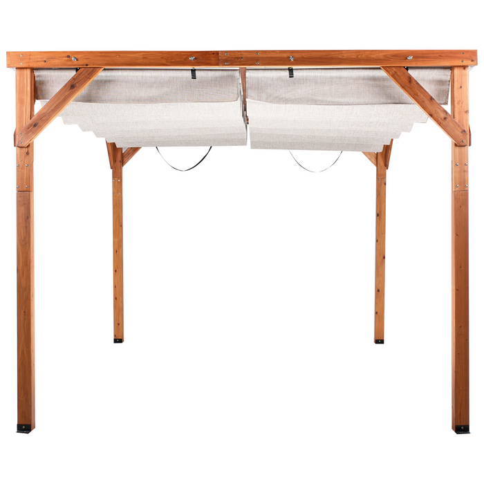 Beliani - VILLAROSA - Prieel - Beige - Dennenhout