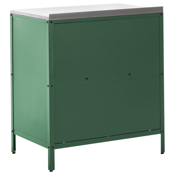 Beliani - VILAMA - Buitenkeukenkast - Groen - Staal