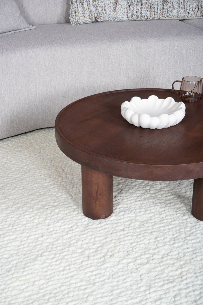 Veer Carpets - Vloerkleed Steve Wit Rond ø160 cm