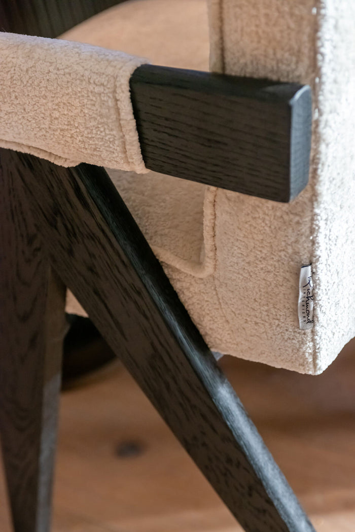 Richmond Interiors Cooper Wit Chenille Eetkamerstoel