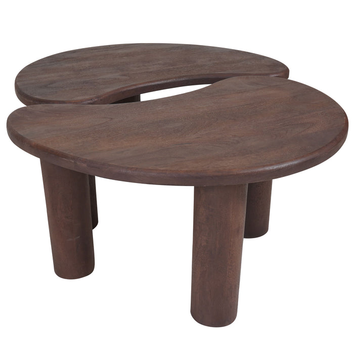 Home67 - Salontafel Lina - Espresso Mangohout - Set van 2