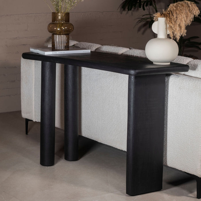 Giga Meubel - Sidetable Mangohout Zwart - 113x44x76cm