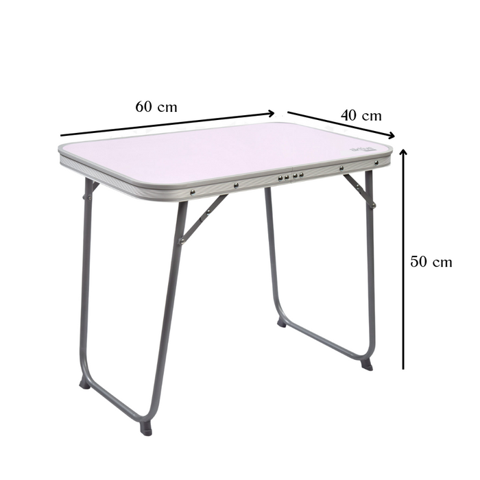 HIXA Aktive Campingtafel Kampeertafel Inklapbaar Handvat Wit 60x40...