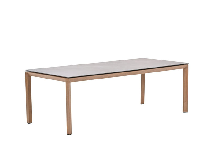 Domingo tafel - 230x100 cm - light teaklook - Centostone Napoli sand