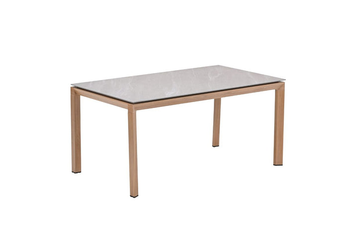 Domingo tafel - 160x90 cm - light teaklook - Centostone Napoli sand