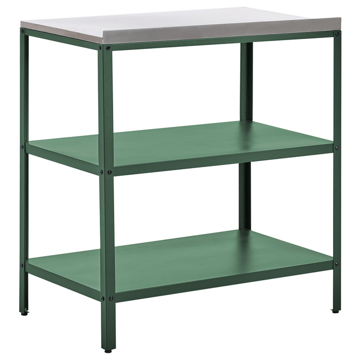 Beliani - VILAMA - Buitenkeuken eiland - Groen - 80x50x92 cm - Staal