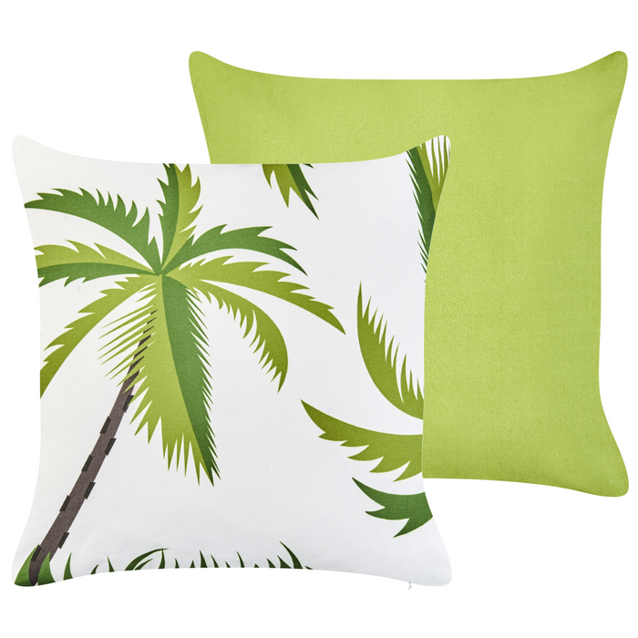 Beliani - SEASIDE - Tuinkussen set van 2 - Groen - Polyester