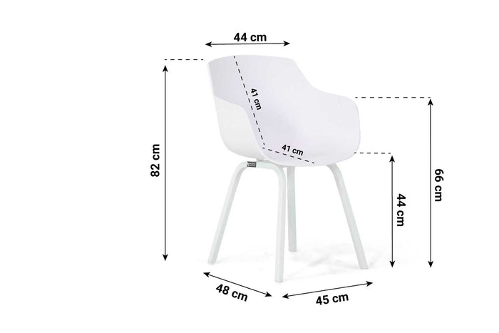 Lifestyle Garden FurnitureTuinsets met vuurtafel - Wit - 6
