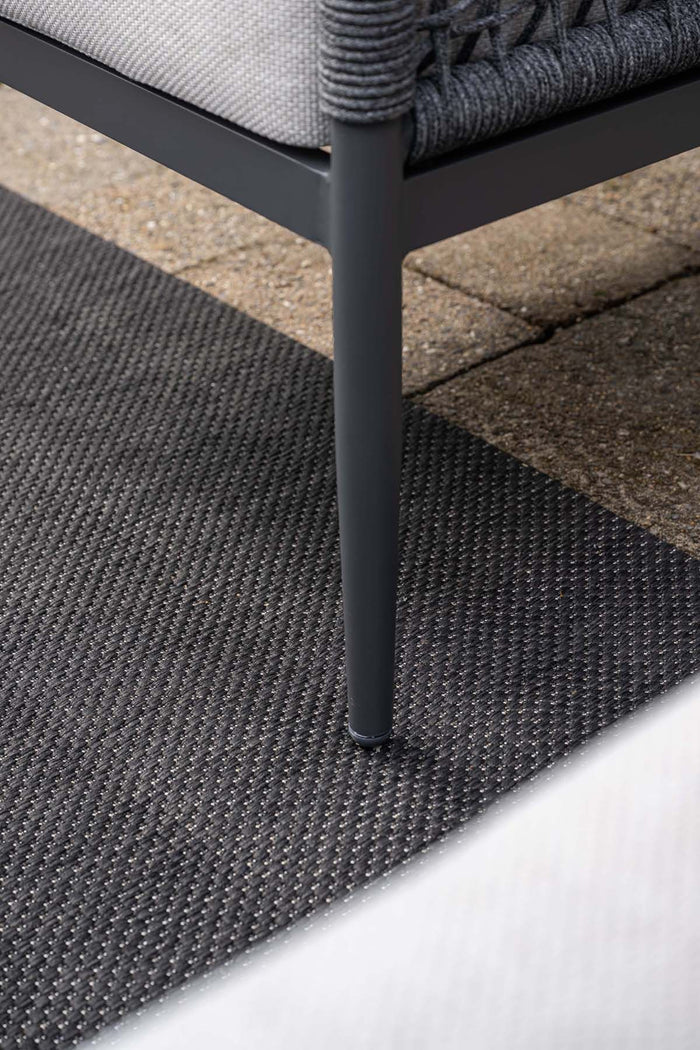 Teramon loungeset - 3-dlg. - c. black - rope dark grey - valley sand