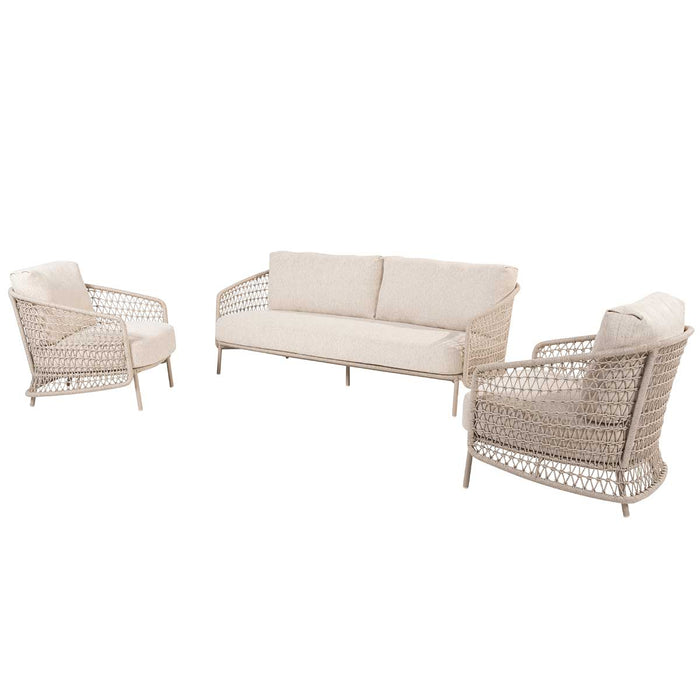 4 Seasons Outdoor Puccini loungeset 3-delig - latte