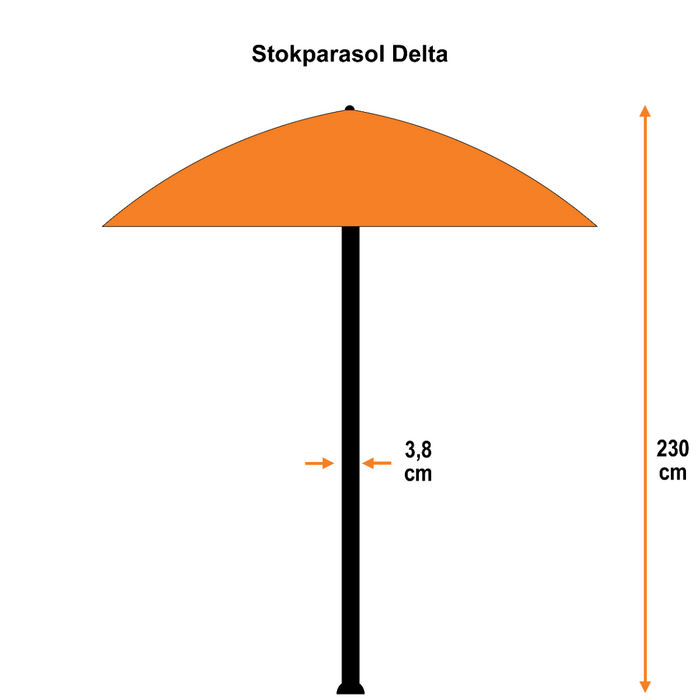 Garden Impressions Delta parasol Ø300cm ecru Eureka voet en hoes