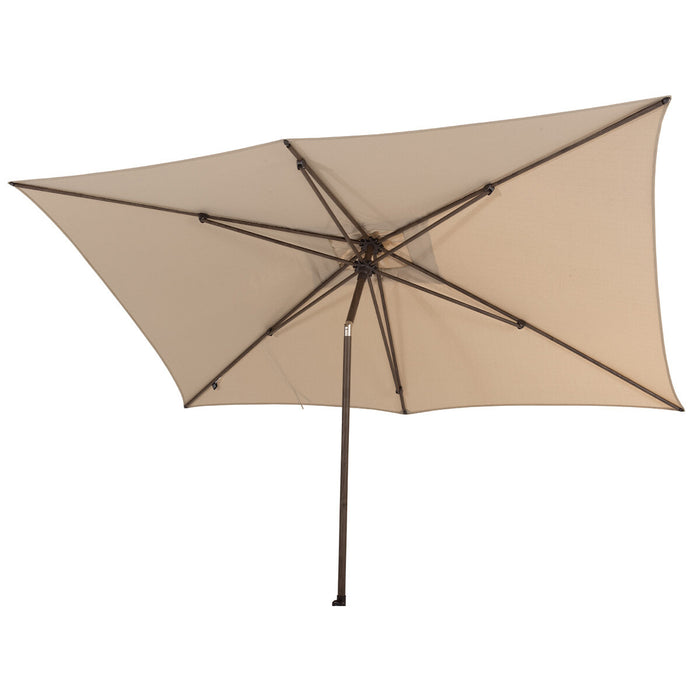 4 Seasons Azzurro stokparasol 200x300 cm beach solefin - Wenge frame