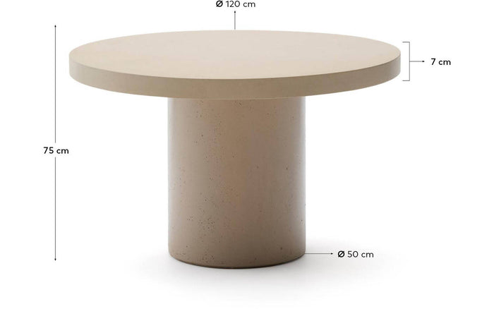 Tuintafel Aiguablava, Tuintafel rond Ø 120 cm