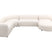 Madeira ronde u-vorm hoekbank + chaise longue links - Naturel Sunbrella