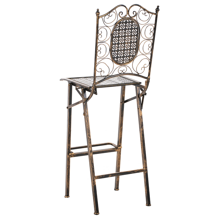 Beliani - BORMIO - Tuinbarkruk set van 2 - Zwart - IJzer