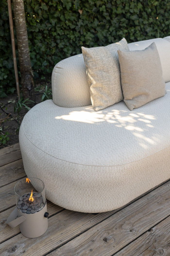 Madeira ronde hoekbank rechts - Naturel Sunbrella