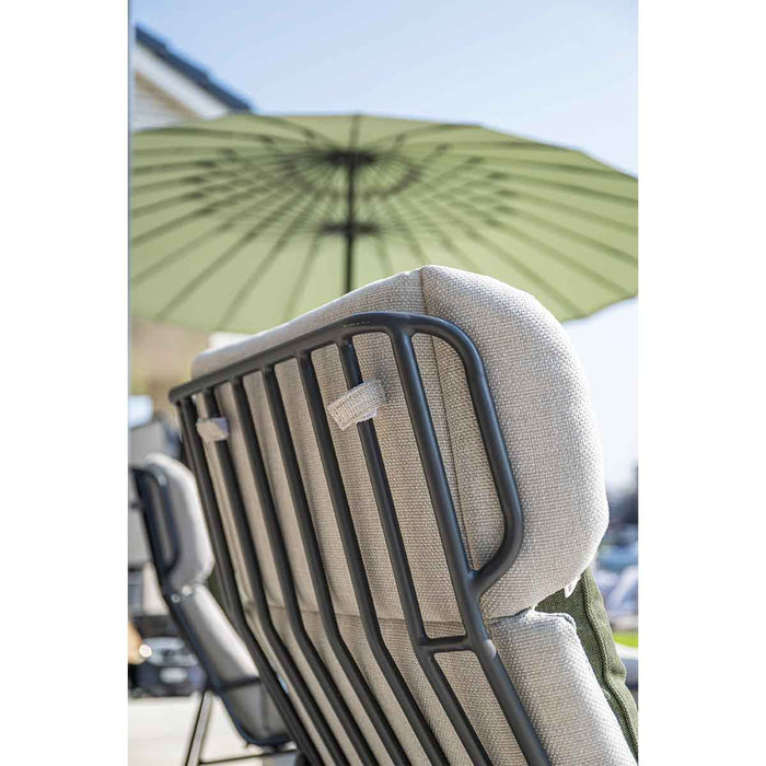 Garden Impressions Fresno loungestoelen donker grijs -Mati bijzettafel