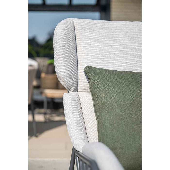 Garden Impressions Fresno loungestoelen donker grijs -Mati bijzettafel