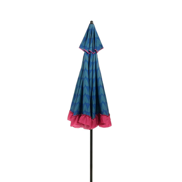 Edelman Mitchell parasol hart blauw - Ø220 x 238 cm
