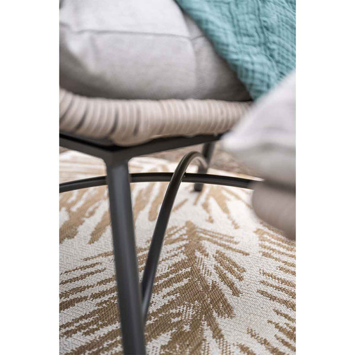 Garden Impressions Selene loungestoelen taupe - Tepa bijzettafel Ø50cm