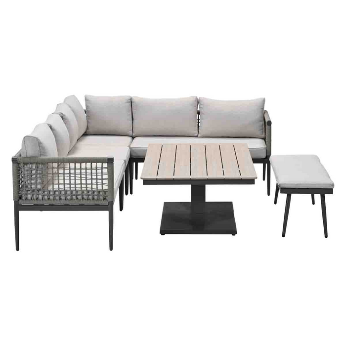 Garden Impressions Burela lounge dining set 6-delig rechts - taupe