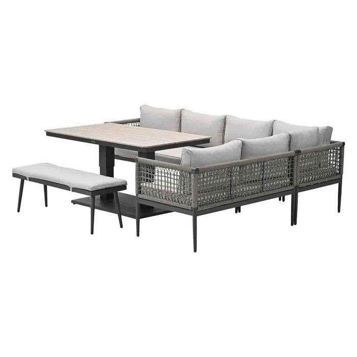 Garden Impressions Burela lounge dining set 6-delig rechts - taupe