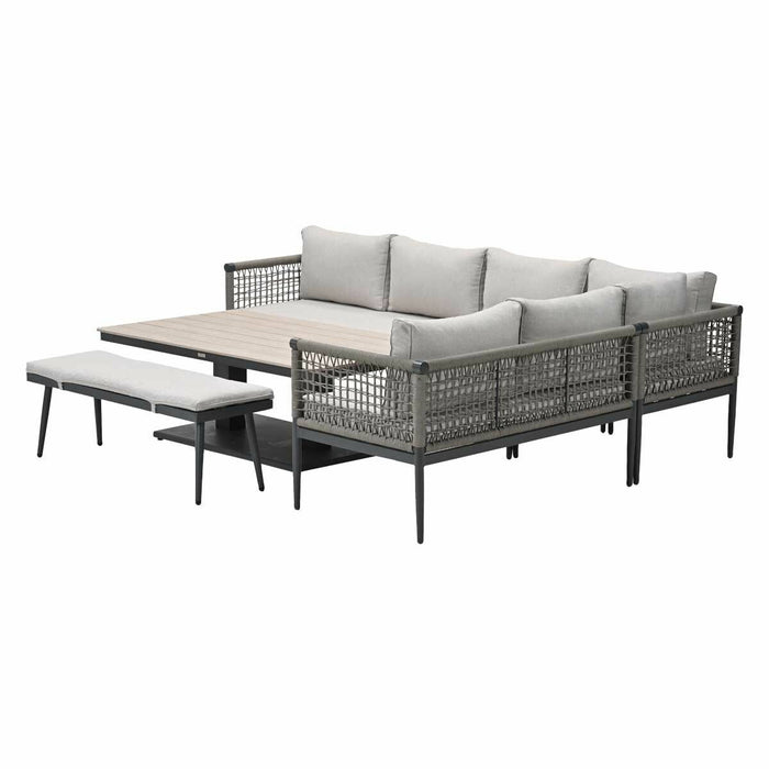Garden Impressions Burela lounge dining set 6-delig rechts - taupe