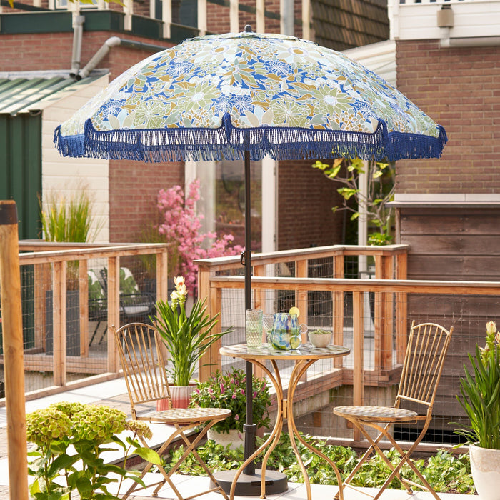 Mica Decorations Parasol - H238 x Ø220 cm - Blauw