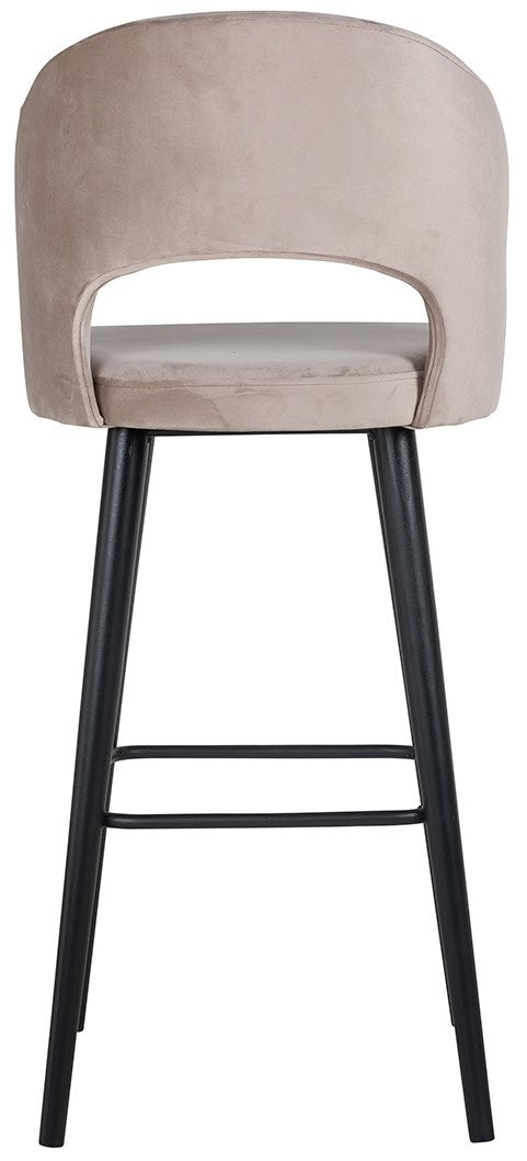 Richmond Interiors Savoy Barstoel Khaki Velvet