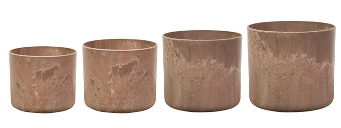 Artstone Pot Celine - Set van 4 - Oak