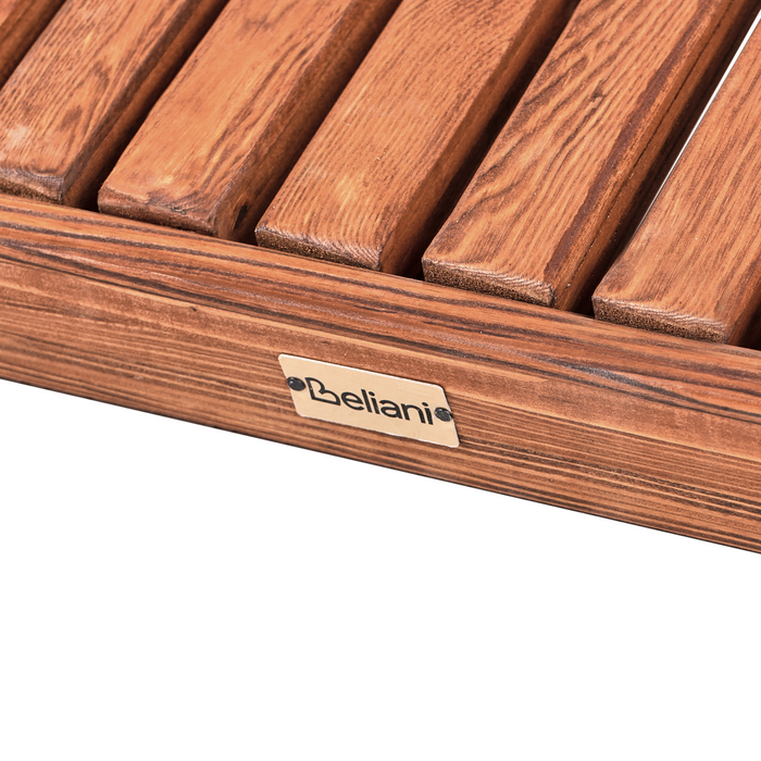 Beliani - TANARO - Ligstoel - Bruin - Larikshout