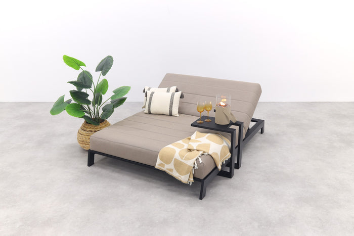 VDG Mexico 2-persoons ligbed + bijzettafel - Sunbrella|Taupe