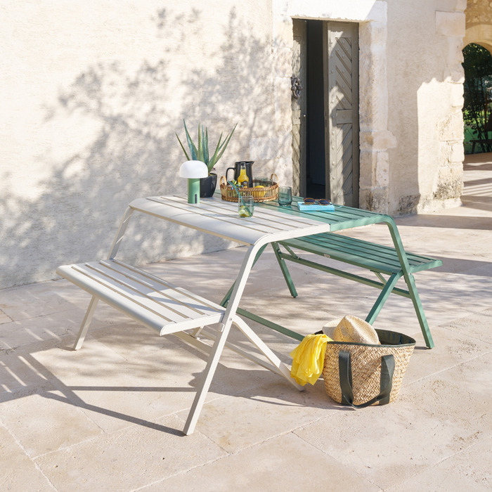 HESPERIDE HIXA Balkontafel Tuintafel Balkonbank halve Picknicktafel...