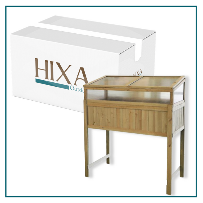 HIXA Kweekbak op poten Moestuin met Deksel voor Zaden & Planten 120...