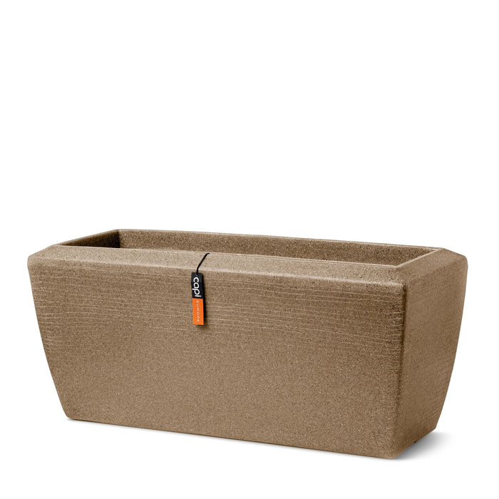 Capi Europe Bloembak rechthoek Arc Granite - 90x35x60 - Warm taupe