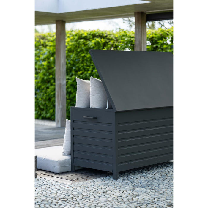 Cambridge kussenbox - aluminium - 170x97,5 cm - carbon black