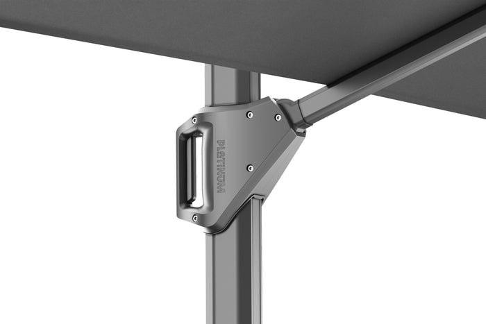 Platinum Beaufort Premium 3,2x3,2 m - Faded Black met voet en hoes